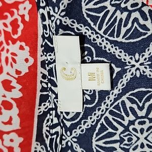 C Sleeveless V-Neck Faux Wrap Hi Low Blouse Size Medium